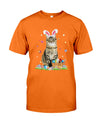 Happy Easter Cute Bunny Cat Eggs Basket Easte