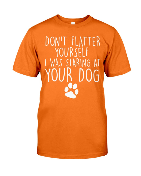 Don't flatter yourself I was staring at your dog