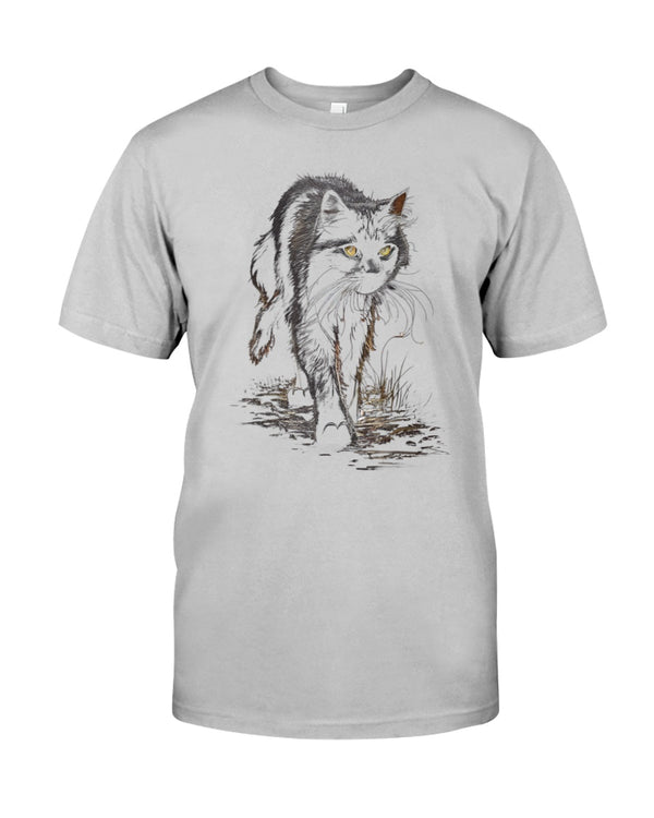 Black Cat Walking Cats Lover