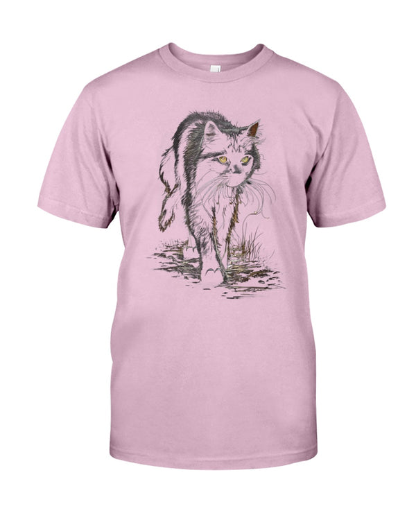 Black Cat Walking Cats Lover