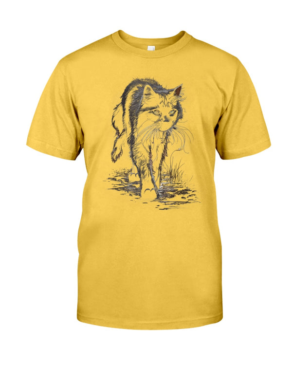 Black Cat Walking Cats Lover