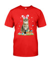 Happy Easter Cute Bunny Cat Eggs Basket Easte