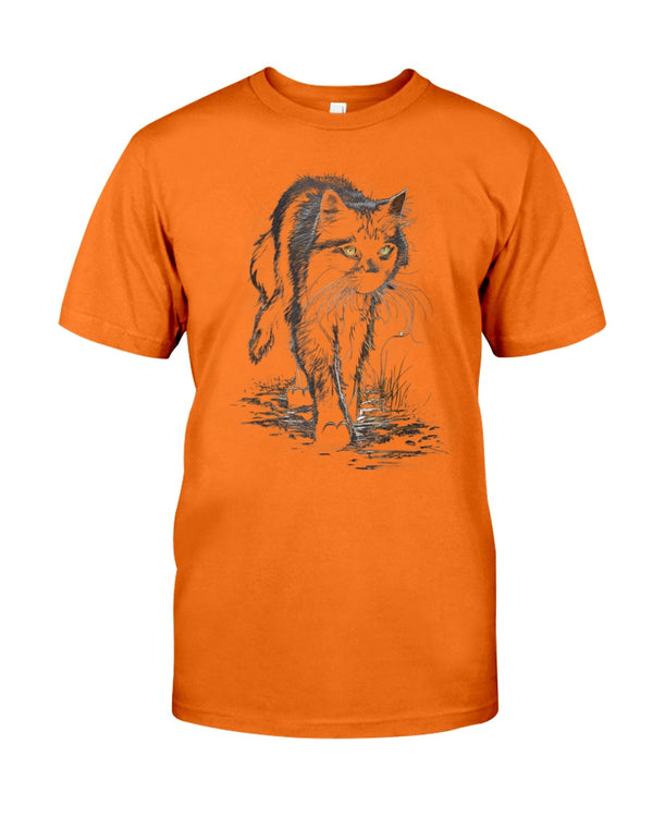 Black Cat Walking Cats Lover